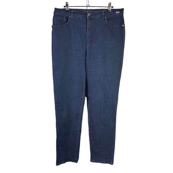 Gloria Vanderbilt Straight Jeans 10 Long Women’s Dark Wash Pre-Owned [#3511] - Picture 1 of 6